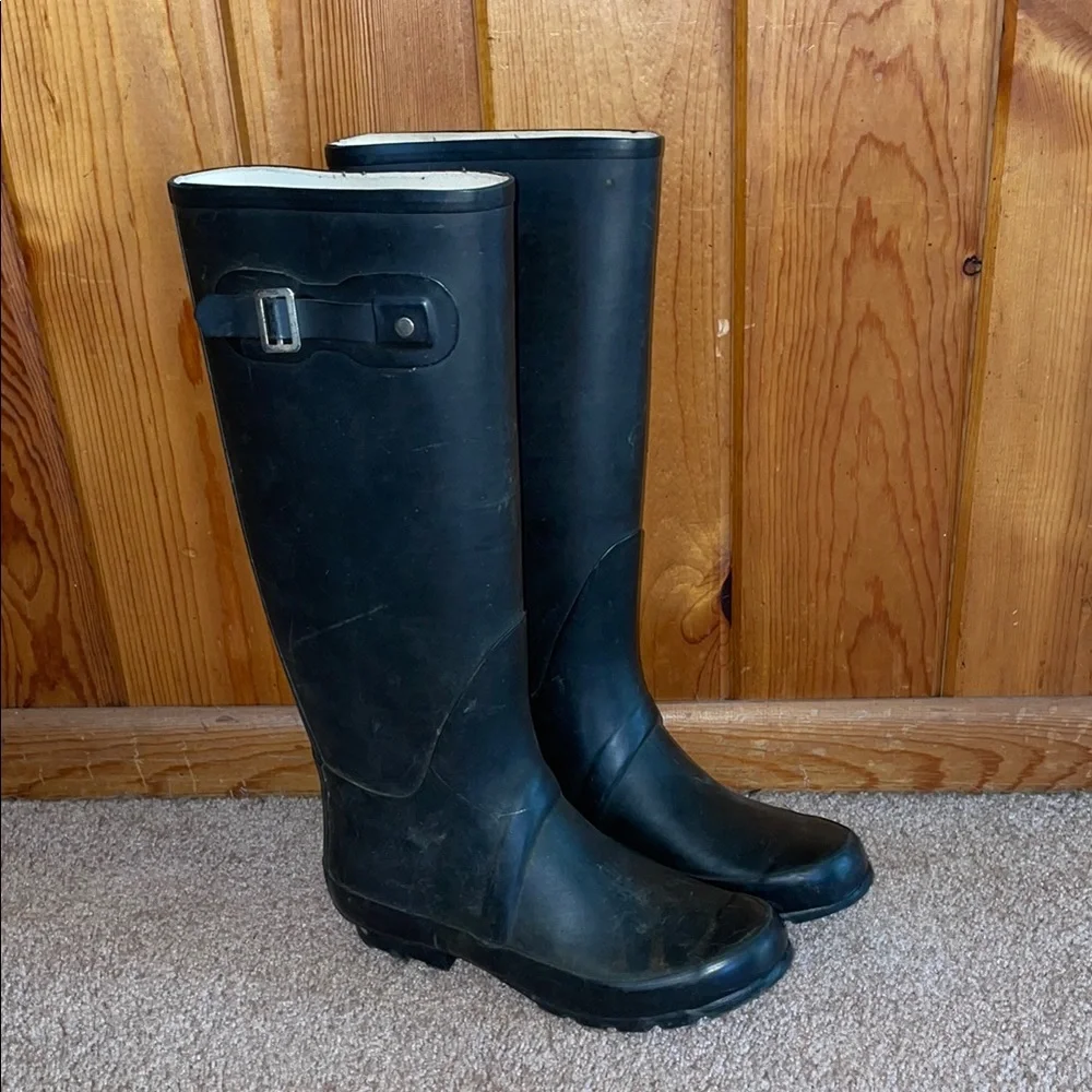 Classic Black Tall Rain Boots rubber boots size 7
